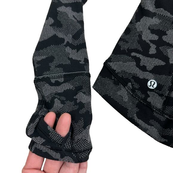 Lululemon Camo Sweatshirt Size 4  Close to Crossing Jacquard Black RULU - Picture 10 of 14